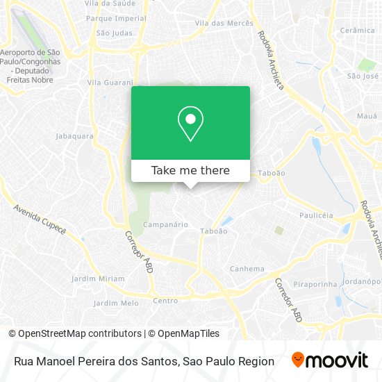 Mapa Rua Manoel Pereira dos Santos