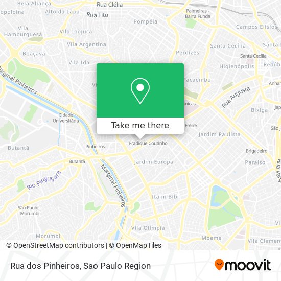 Rua dos Pinheiros map