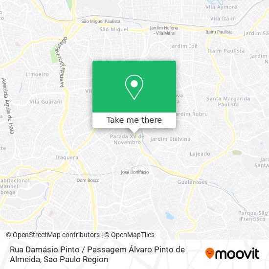 Mapa Rua Damásio Pinto / Passagem Álvaro Pinto de Almeida
