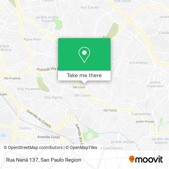 Mapa Rua Naná 137