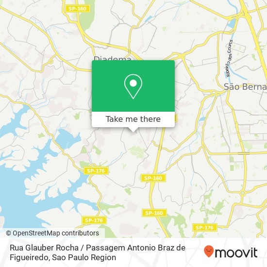 Mapa Rua Glauber Rocha / Passagem Antonio Braz de Figueiredo