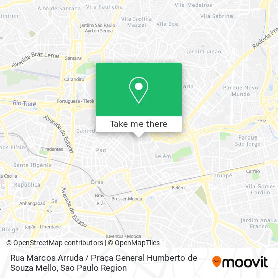 Mapa Rua Marcos Arruda / Praça General Humberto de Souza Mello