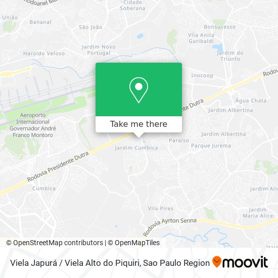Viela Japurá / Viela Alto do Piquiri map