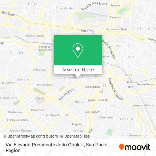 Via Elevado Presidente João Goulart map