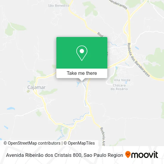Avenida Ribeirão dos Cristais 800 map