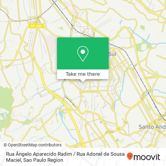 Mapa Rua Ângelo Aparecido Radim / Rua Adonel de Sousa Maciel