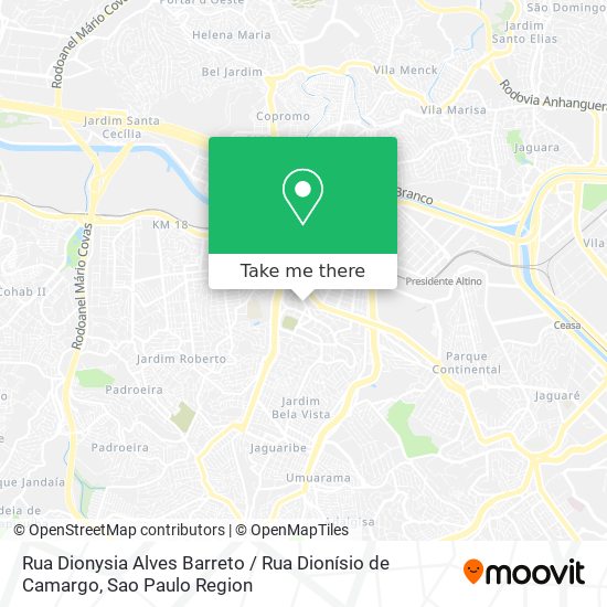 Rua Dionysia Alves Barreto / Rua Dionísio de Camargo map