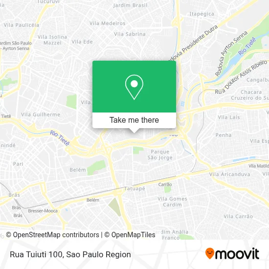 Rua Tuiuti 100 map