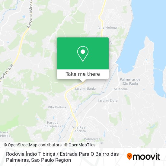 Mapa Rodovia Índio Tibiriçá / Estrada Para O Bairro das Palmeiras