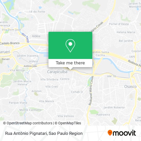 Rua Antônio Pignatari map