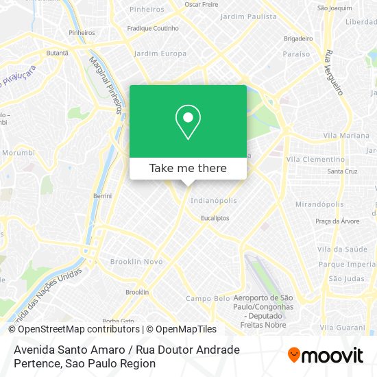 Avenida Santo Amaro / Rua Doutor Andrade Pertence map