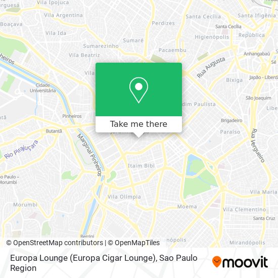 Mapa Europa Lounge (Europa Cigar Lounge)