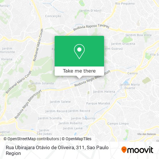 Rua Ubirajara Otávio de Oliveira, 311 map