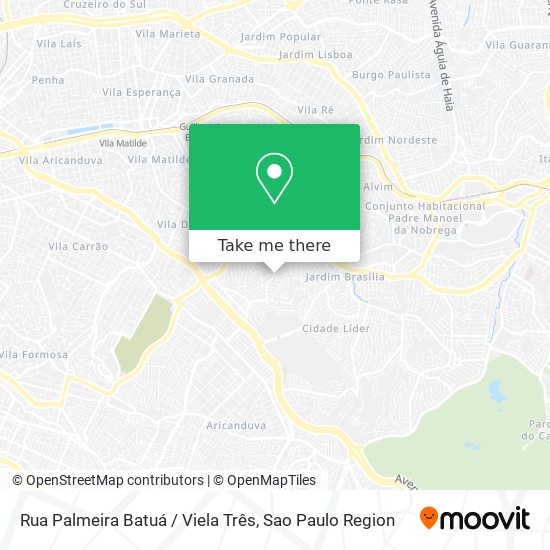 Rua Palmeira Batuá / Viela Três map