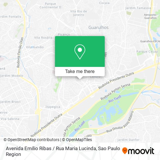 Mapa Avenida Emílio Ribas / Rua Maria Lucinda