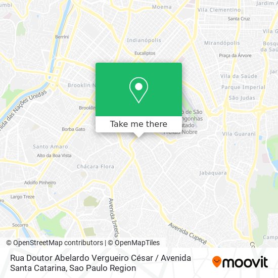 Mapa Rua Doutor Abelardo Vergueiro César / Avenida Santa Catarina