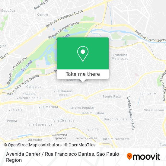 Avenida Danfer / Rua Francisco Dantas map