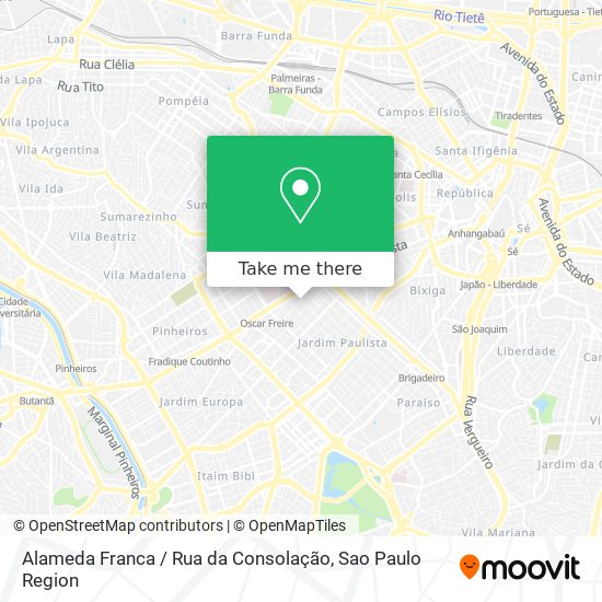 Alameda Franca / Rua da Consolação map