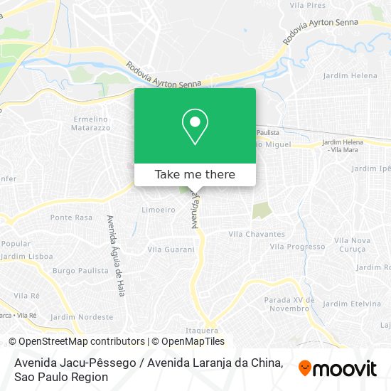 Avenida Jacu-Pêssego / Avenida Laranja da China map