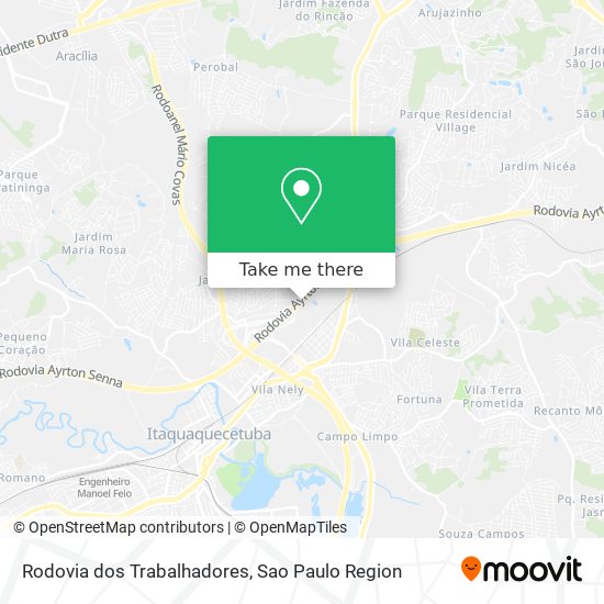 Rodovia dos Trabalhadores map
