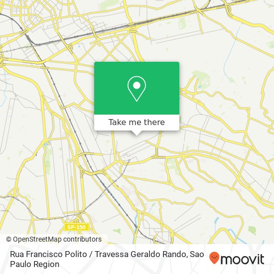 Mapa Rua Francisco Polito / Travessa Geraldo Rando