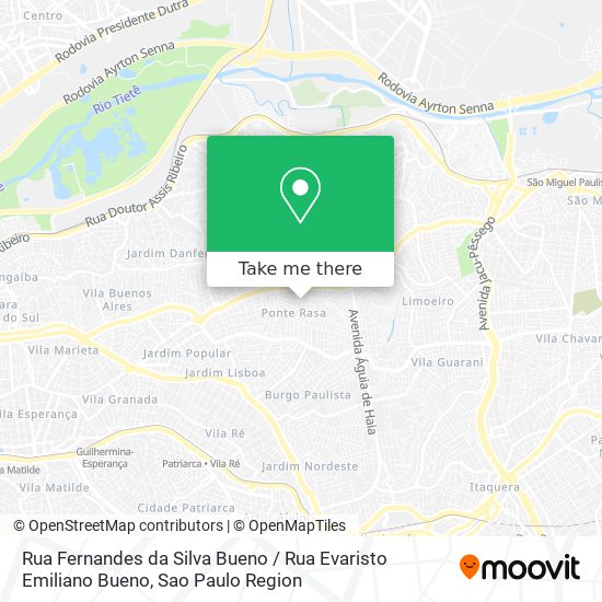 Mapa Rua Fernandes da Silva Bueno / Rua Evaristo Emiliano Bueno