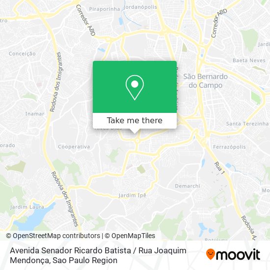 Mapa Avenida Senador Ricardo Batista / Rua Joaquim Mendonça