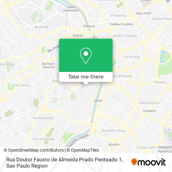 Rua Doutor Fausto de Almeida Prado Penteado 1 map