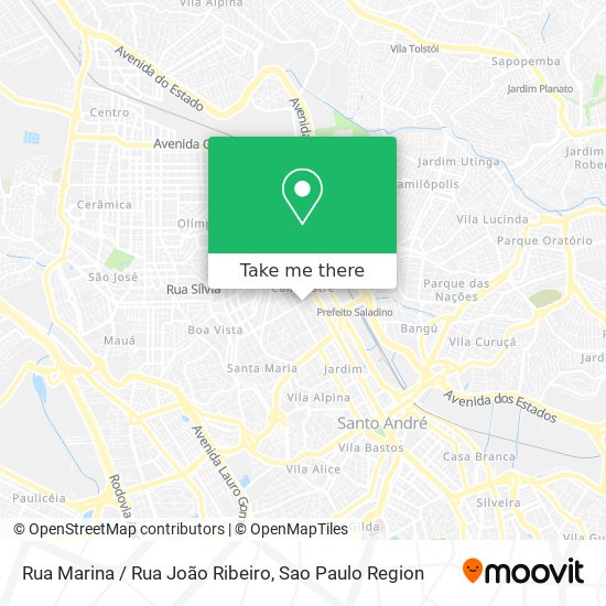 Mapa Rua Marina / Rua João Ribeiro