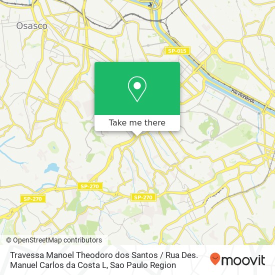Travessa Manoel Theodoro dos Santos / Rua Des. Manuel Carlos da Costa L map