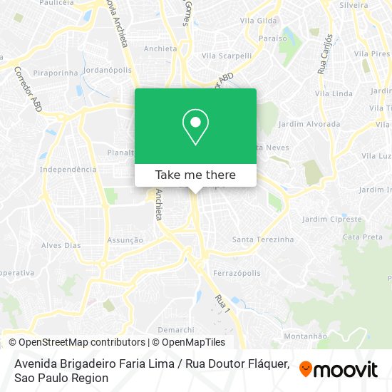 Mapa Avenida Brigadeiro Faria Lima / Rua Doutor Fláquer