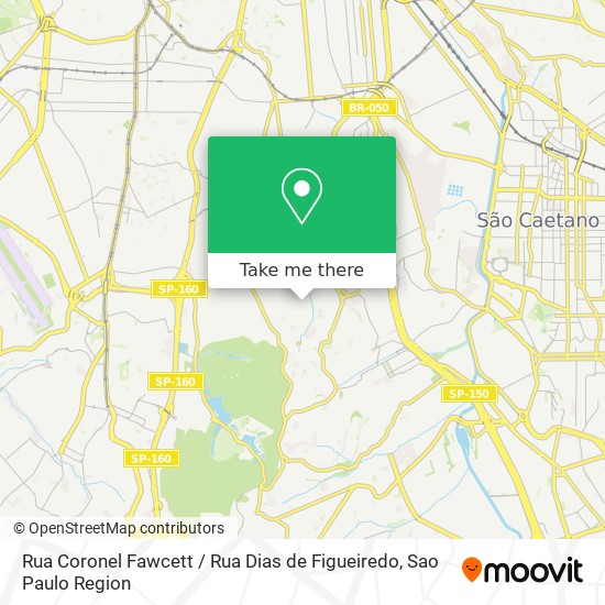 Mapa Rua Coronel Fawcett / Rua Dias de Figueiredo