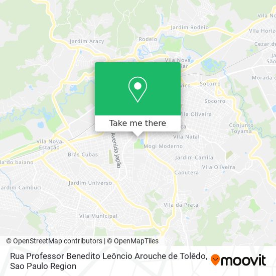 Rua Professor Benedito Leôncio Arouche de Tolêdo map