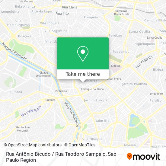 Rua Antônio Bicudo / Rua Teodoro Sampaio map