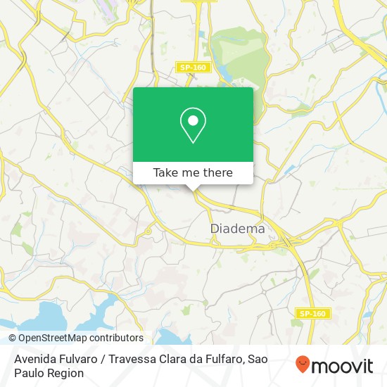 Mapa Avenida Fulvaro / Travessa Clara da Fulfaro