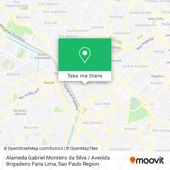 Alameda Gabriel Monteiro da Silva / Avenida Brigadeiro Faria Lima map