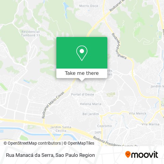 Mapa Rua Manacá da Serra