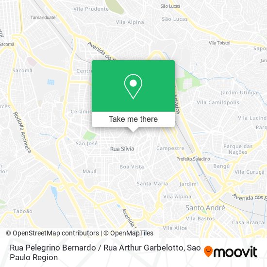 Mapa Rua Pelegrino Bernardo / Rua Arthur Garbelotto