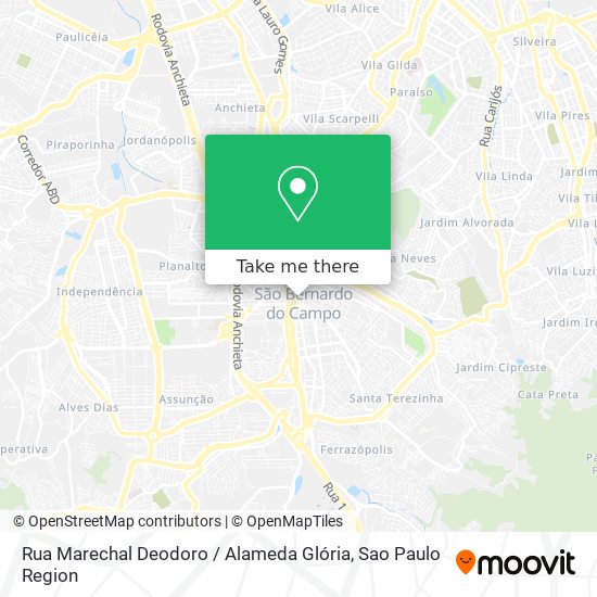 Mapa Rua Marechal Deodoro / Alameda Glória