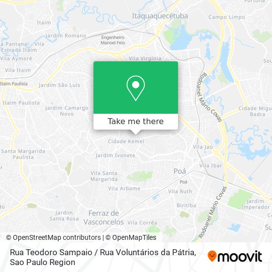 Mapa Rua Teodoro Sampaio / Rua Voluntários da Pátria
