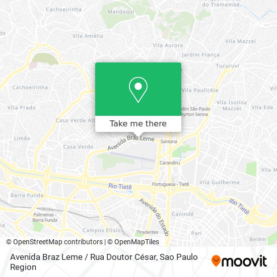 Avenida Braz Leme / Rua Doutor César map