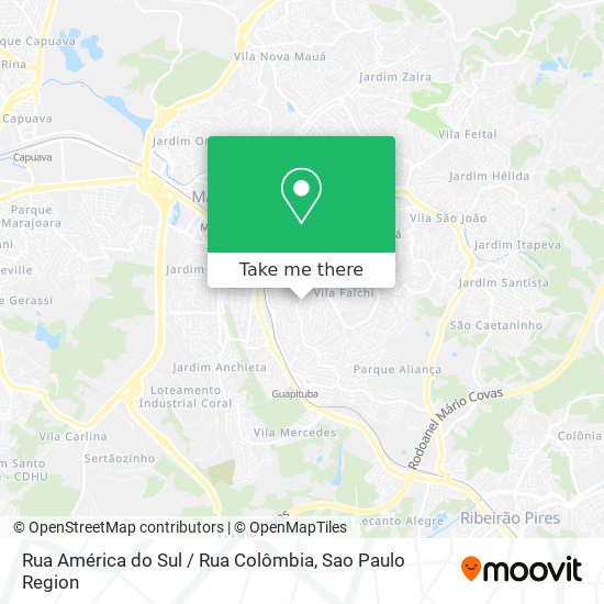 Rua América do Sul / Rua Colômbia map