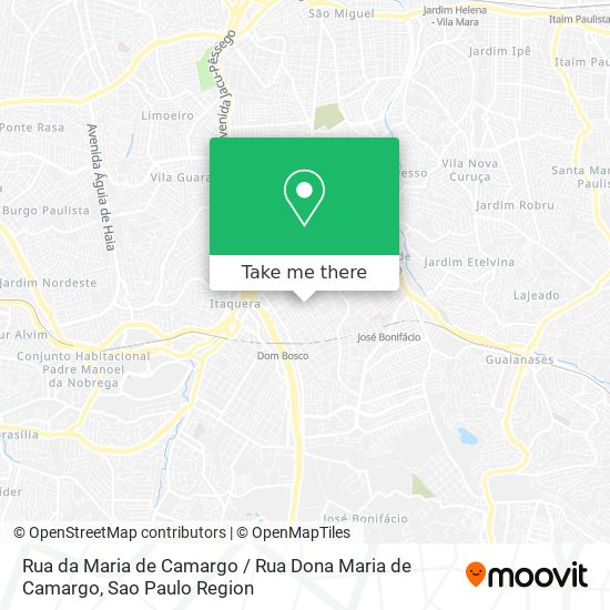 Mapa Rua da Maria de Camargo / Rua Dona Maria de Camargo