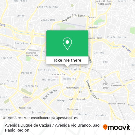 Mapa Avenida Duque de Caxias / Avenida Rio Branco