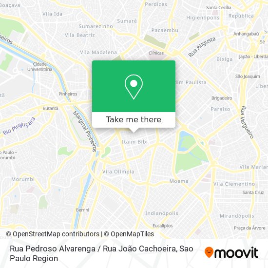 Rua Pedroso Alvarenga / Rua João Cachoeira map