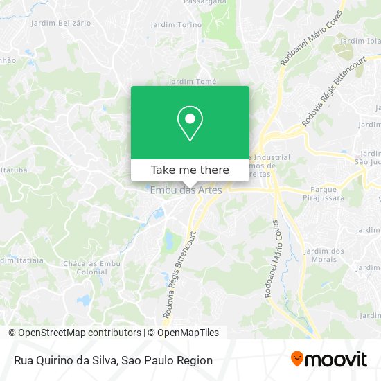 Mapa Rua Quirino da Silva