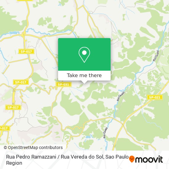 Mapa Rua Pedro Ramazzani / Rua Vereda do Sol