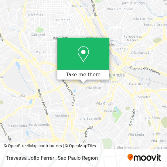 Travessa João Ferrari map