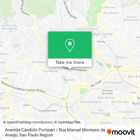 Avenida Cândido Portinari / Rua Manuel Monteiro de Araújo map