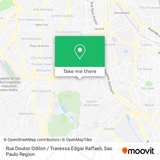 Mapa Rua Doutor Odilon / Travessa Edgar Raffaeli